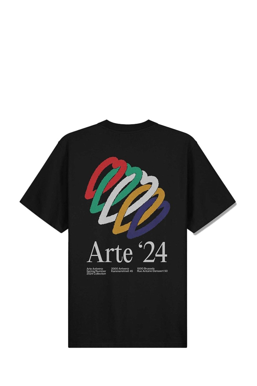 Online ARTE T-Shirt Uomo Arte Heart Rings Tee 033Tblack