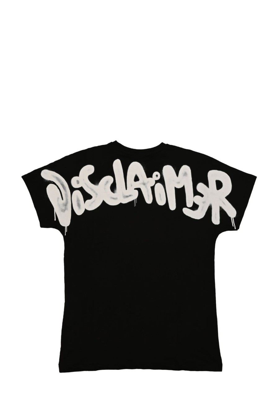 Wholesale DISCLAIMER W T-Shirt 24Eds54304 60021_28613 Nero/Bianca-Nero/Bca Wmn