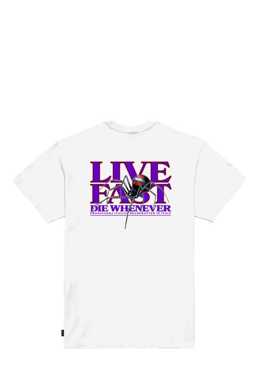 Hot PROPAGANDA T-Shirt Live Fast Prts733 59670_8036 White-White Man