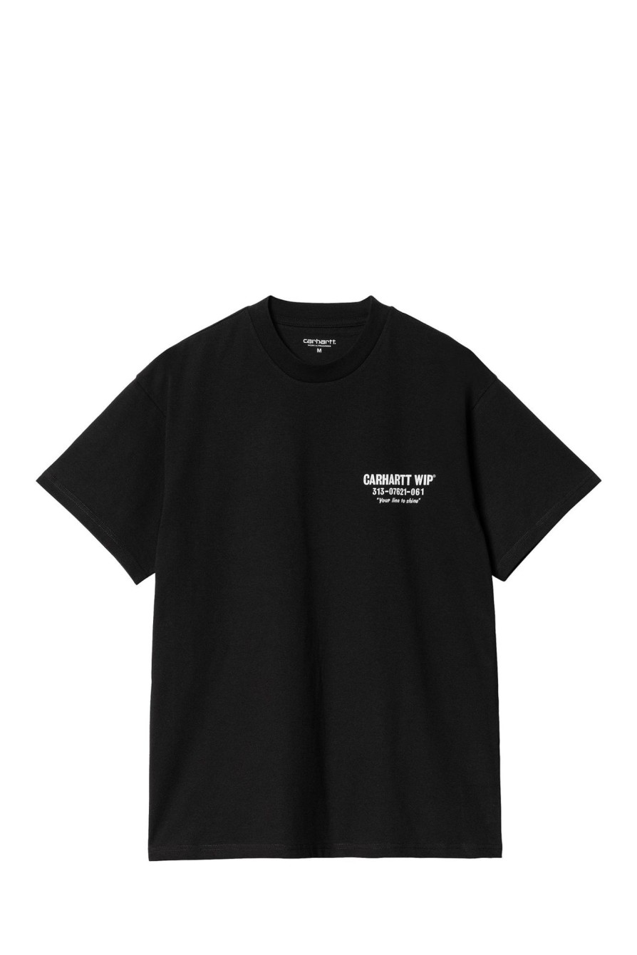 Hot CARHARTT WIP T-Shirt I033187 59950_25242 Black/White-0D2.Xx Man