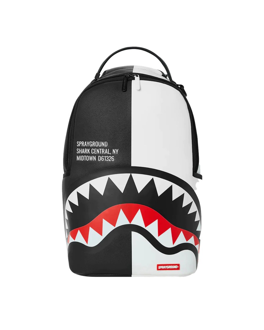 Wholesale SPRAYGROUND Shark Central 2.0 Bkpack 910B5441Nsz 58262_9426 Black/White-Blk/Wht Man