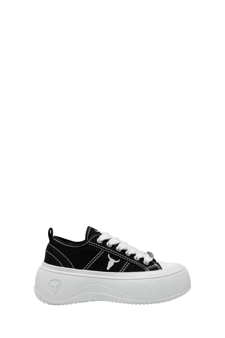 Wholesale WINDSORSMITH W Sneakers Pintentions 60479_30743 Black/White-Blksil Wmn