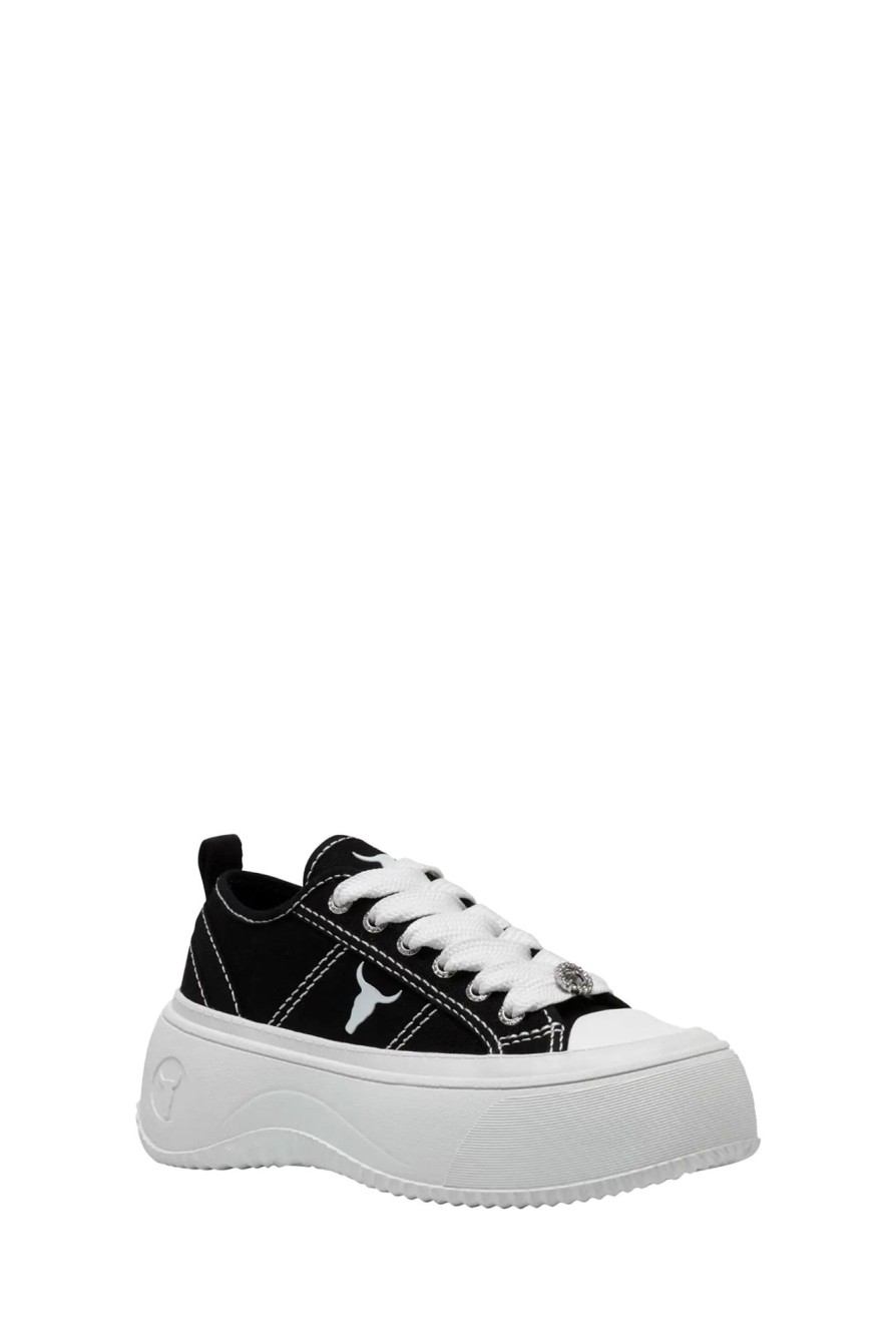 Wholesale WINDSORSMITH W Sneakers Pintentions 60479_30743 Black/White-Blksil Wmn