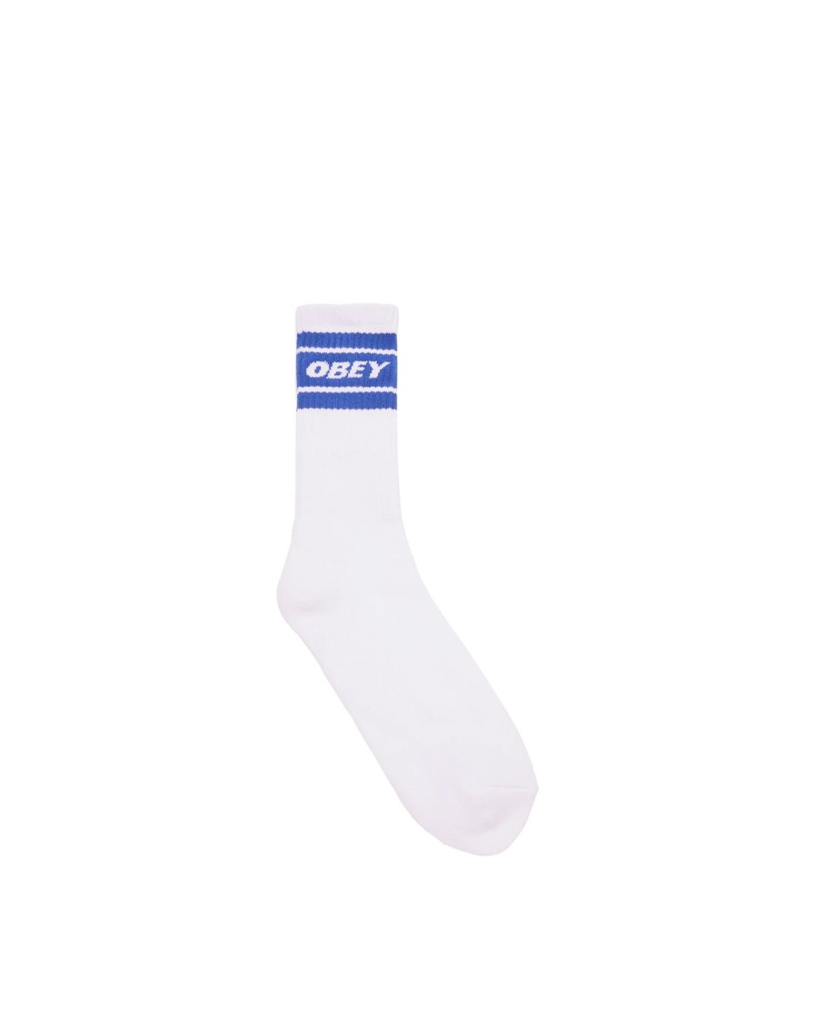 Online OBEY Calza Cooper Ii Socks 47723_29536 White/Wurf Blue-Sfb Man