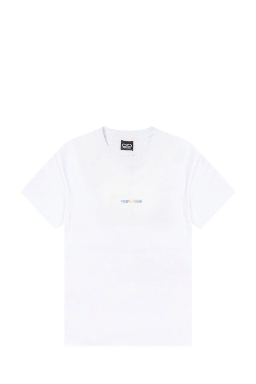 Online PROPAGANDA T-Shirt Ribs Gradient Prts874 59677_8036 White-White Man