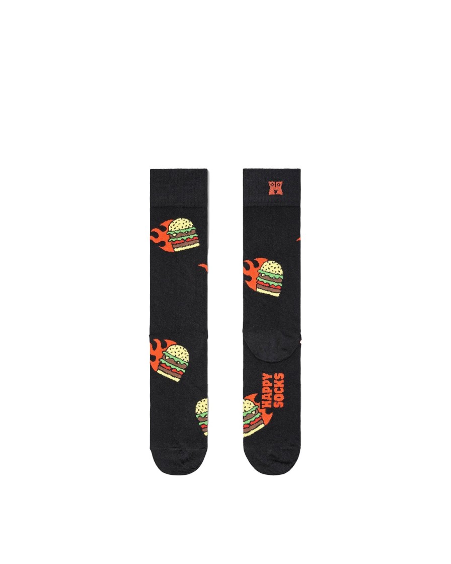 Clearance HAPPY SOCKS Calza P000128 Flaming Burger58162_14680 9000-9000 Man