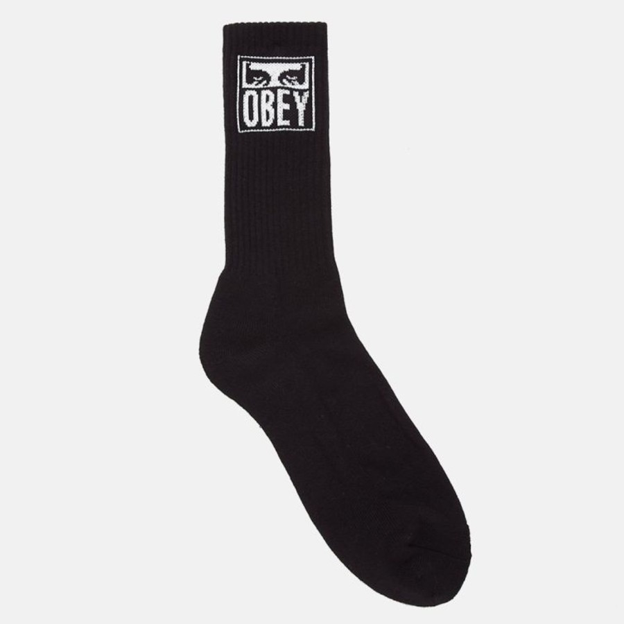 Hot OBEY Calza Obey Eyes Icon Socks 47724_8386 Black-Black Man