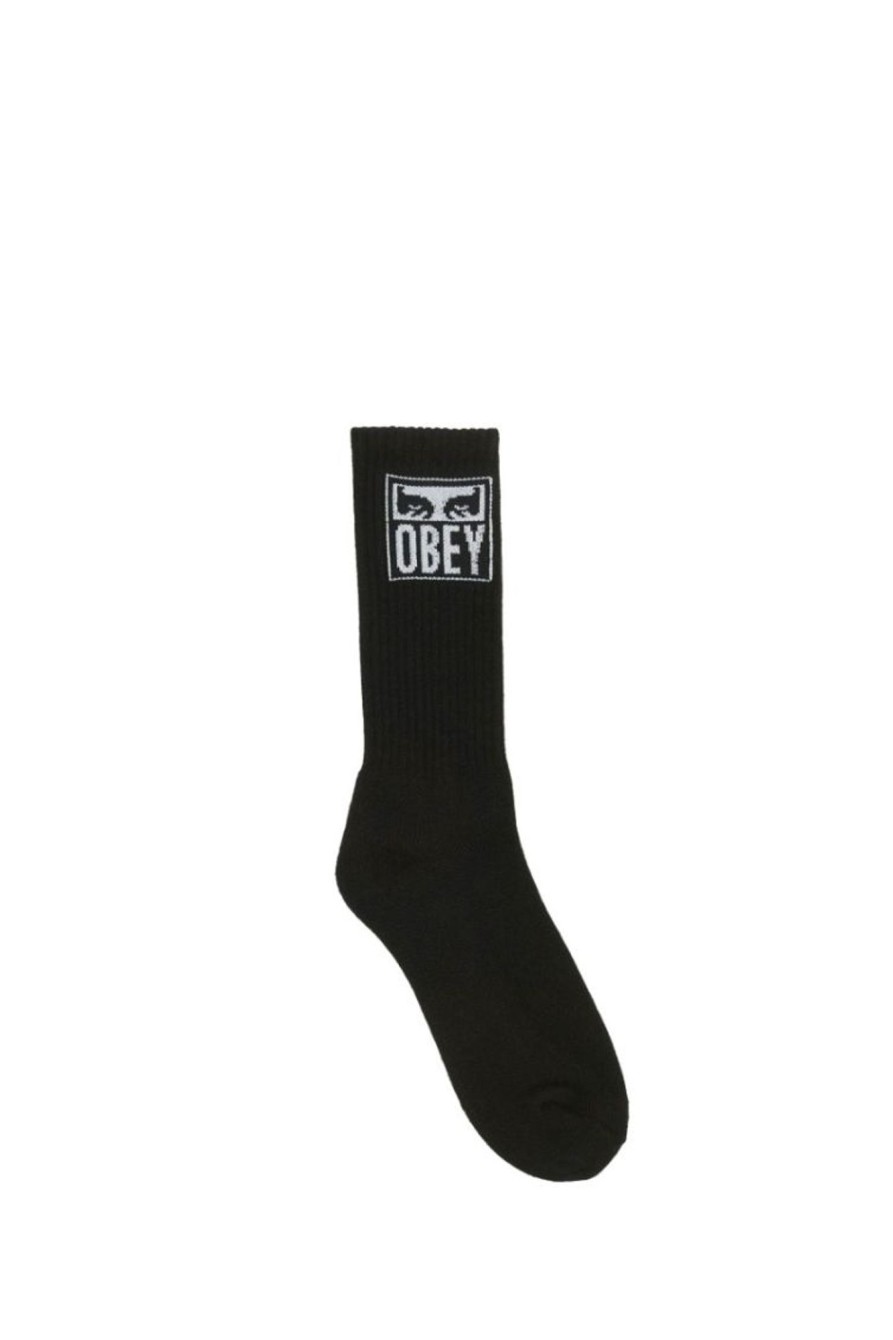 Hot OBEY Calza Obey Eyes Icon Socks 47724_8386 Black-Black Man