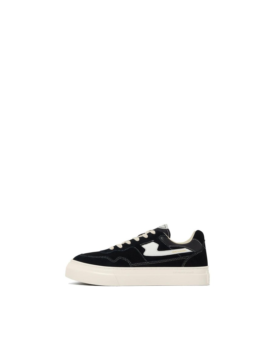 Wholesale S.W.C. Pearl S-Strike Suede Ya09015 57883_8027 Blk/Wht-Blk/Wht Man