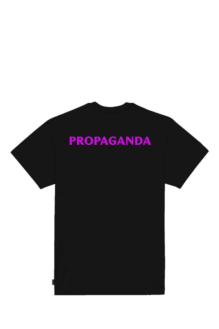 Clearance PROPAGANDA T-Shirt Logo Venom Prts856 59675_8386 Black-Black Man