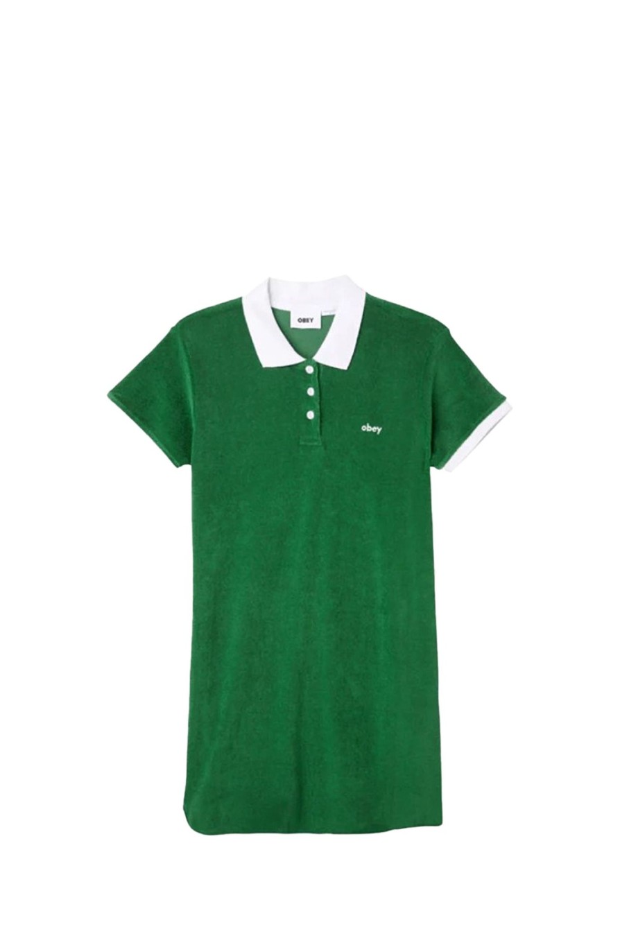 New OBEY W Dress Clare Polo Dress 60572_30799 Abundant Green-Abg Wmn